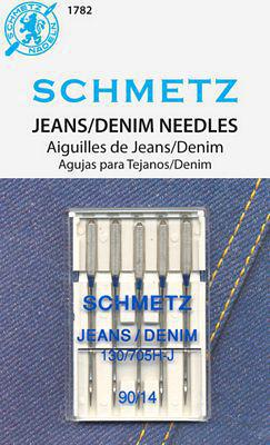 Schmetz Jeans/Denim Needles 90/14 5 Pack 1604100467 - Sewjersey.com
