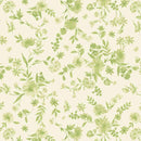 Marcus Fabrics Buttercup & Blues Viney Floral R022036D LIME