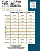 Stop Cooking With Cheese Quilt Pattern - Sewjersey.com