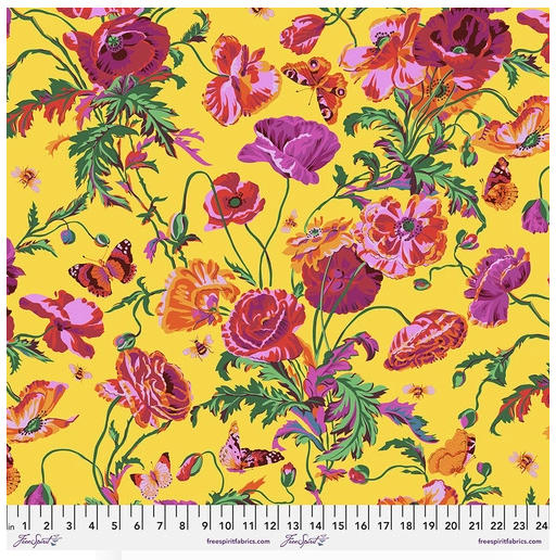 Free Spirit Kaffe Fassett Collective August 2022 by Phillip Jacobs - Meadow Yellow PWPJ116.YELLOW - Sewjersey.com