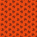 Paintbrush Studio Fabrics Drop Dead Gorgeous by Teresa Chan - Skulls Orange 12022220 - Sewjersey.com