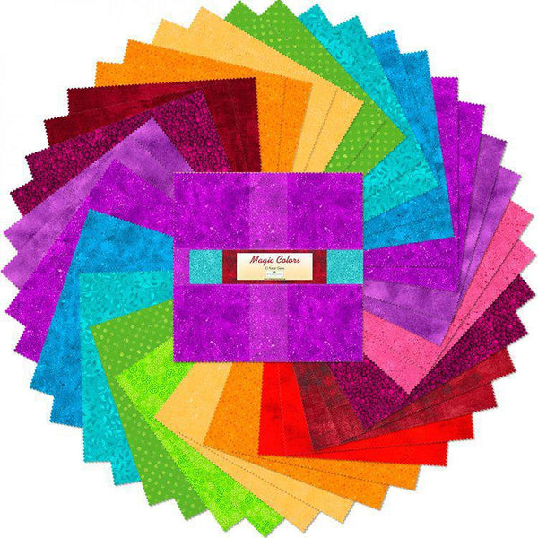 Magical Colors 10 Karat Gems - 42 10 x 10" Squares - Sewjersey.com