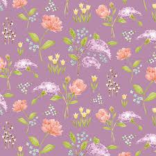 Riley Blake Adel in Spring by Sandy Gervais Main Violet Cotton Fabric - C11420