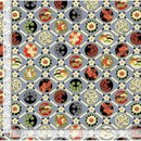 Imperial Bloom Fabric by Timeless Treasures FLORAL CHECK METALLIC IMPERIAL-CM4377  GREY