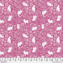 Free Spirit Here Kitty Kitty by Cori Dantini - Here Kitty Kitty Pink PWCD054.XPINK - Sewjersey.com
