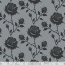 Simply Wicked Fabric by Marcus Fabrics ROSES R401982D  GRAY
