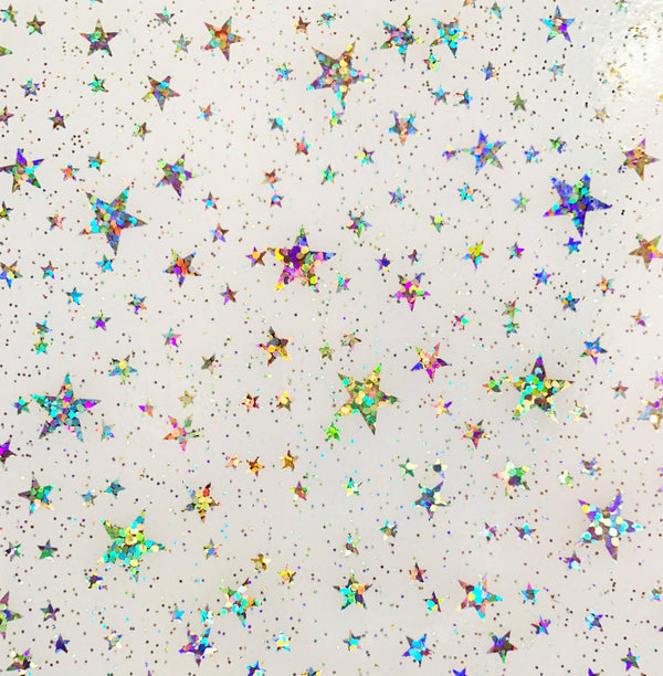 Vinyl Glitter Stars Clear
