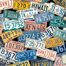 Michael Miller Retro Road Trip License Plates Multi DCX12087-MULT-D - Sewjersey.com