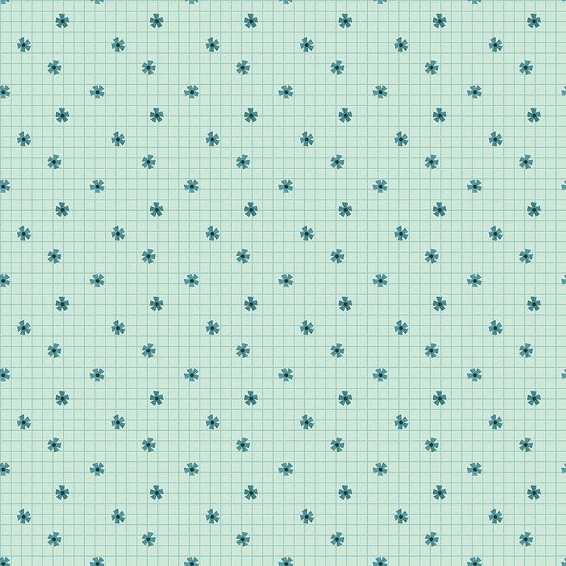 Dear Stella Flower Grid Glacier STELLA-DPJ2894 GLACIER - Sewjersey.com