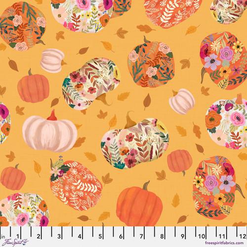 Free Spirit Autumn Friends by Mia Charro - Pumpkin Paradise Orange PWMC039.XORANGE - Sewjersey.com