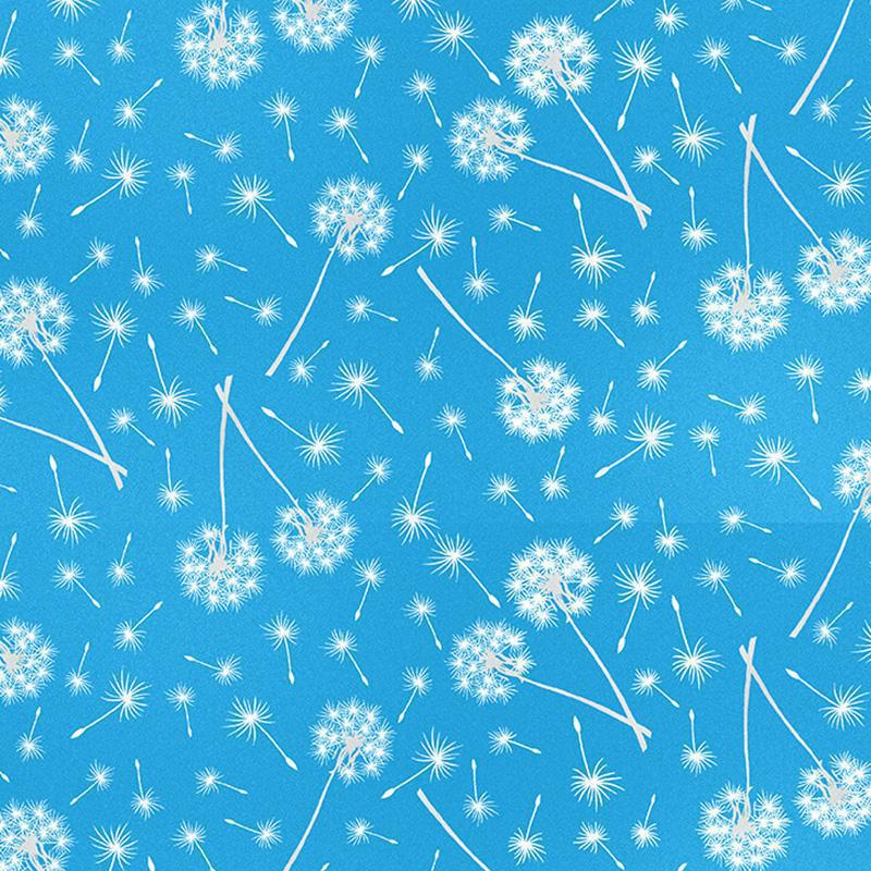 Blank Quilting - Let your Light Shine - Dandelions on Blue - Glow in the Dark Fabric - 1371G-11