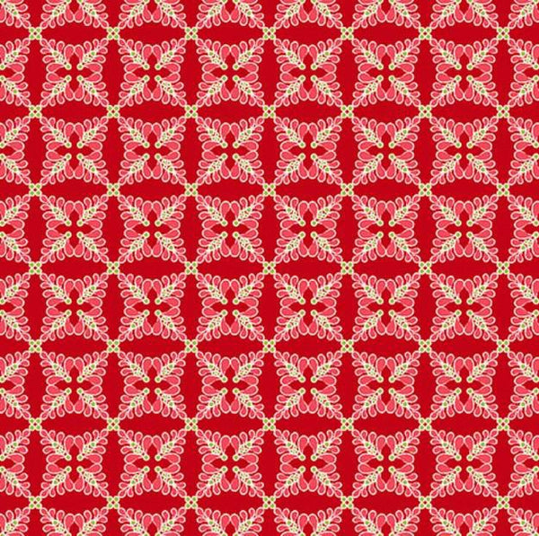 Contempo Studio Heart and Home by Cherry Guidry - Feathers Geo Red - 10326 10