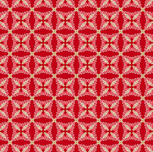 Contempo Studio Heart and Home by Cherry Guidry - Feathers Geo Red - 10326 10