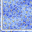 Timeless Treasures Moonlight by Chong-a Hwang Gingko Leaves Metallic LOTUS-CM3985 BLUE 100% Cotton Fabric 44/45" wide - Sewjersey.com