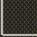 Imperial Bloom Fabric by Timeless Treasures  ASIAN METALLIC SCALLOPS IMPERIAL-CM4380  BLACK