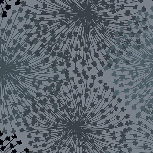 Dandelion Dreams Charcoal Gray Wideback
