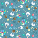 Henry Glass Fabrics Special Delivery Baskets and Balloons Dark Teal 2508-76