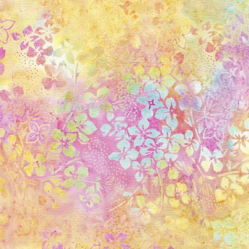 Island Batik 112405801 Design: Hydrangea  Color: Multi Pink Yellow