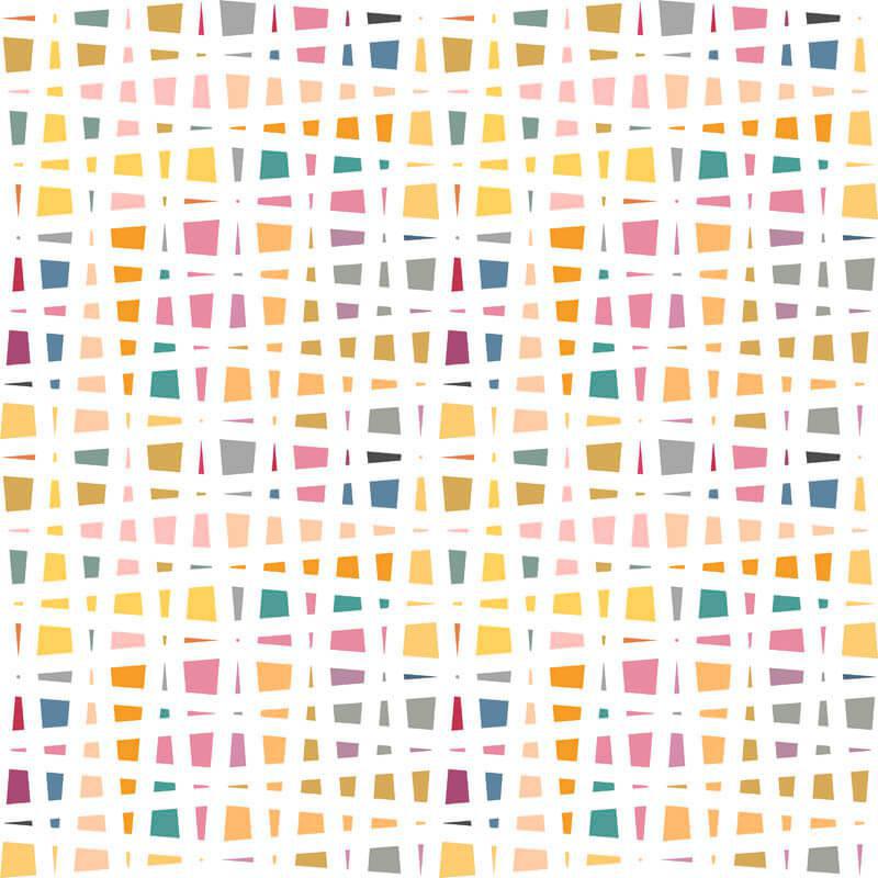 Midwest Textiles RB Studios Color Notes Network in White - RBS-CN2760-02