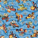 QT Fabrics ANIMAL RACE CAR TOSS Turbo Tykes 2600-31756-B