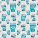 Camelot Friends - Coffee Cups Central Perk Fabric - Sewjersey.com