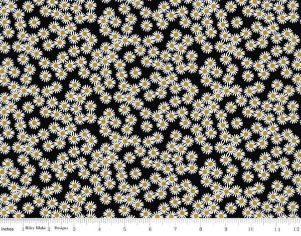Riley Blake Designs Spotted by Kate Blocker - Spotted Daisy Field (Metallic) - SC10842-BLACK