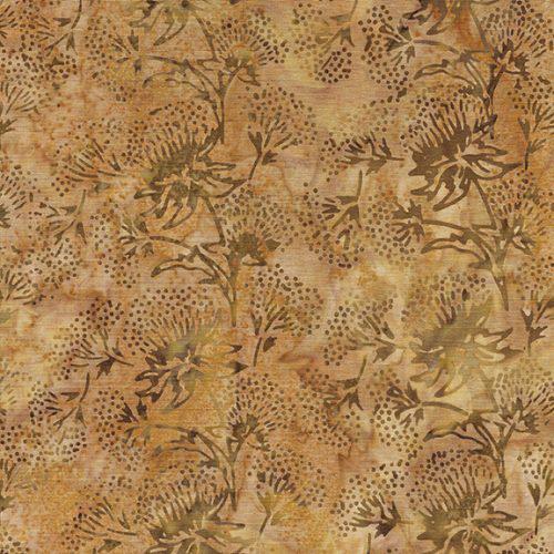 Island Batik Floral Brown Jute