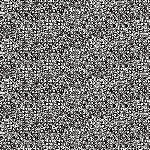 Kanvas Studio - Domino Effect - Lacey Feather White/Black - 12414 12