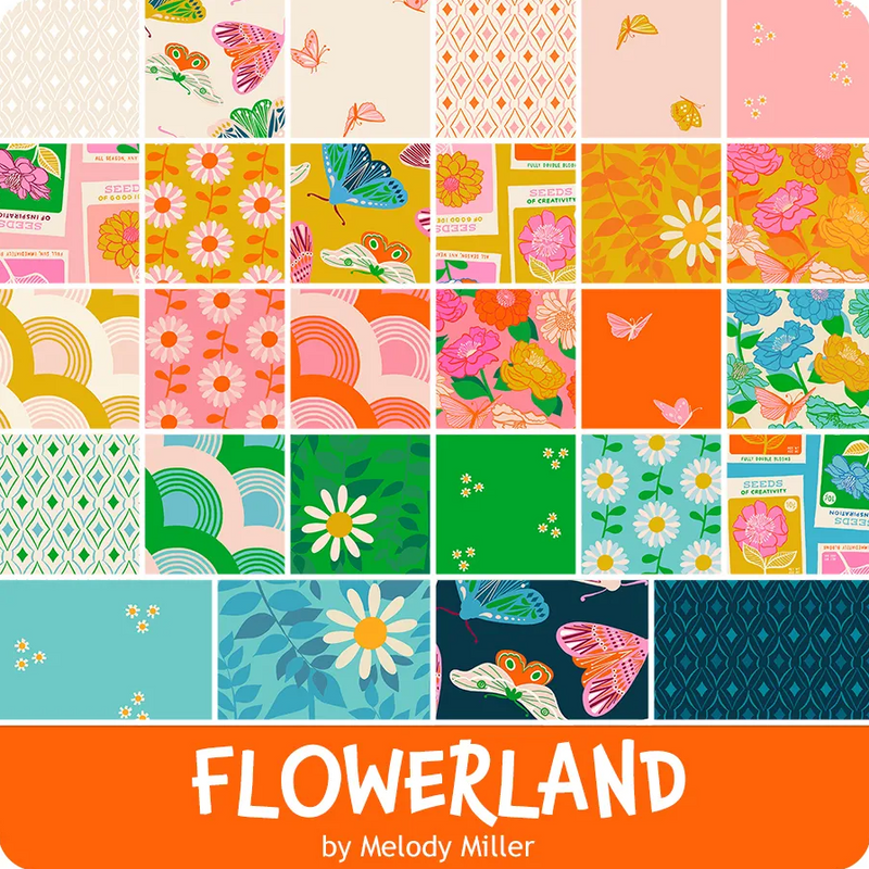 Ruby Star Society Flowerland Charm Pack - RS0067-PP Swatches - Sewjersey.com