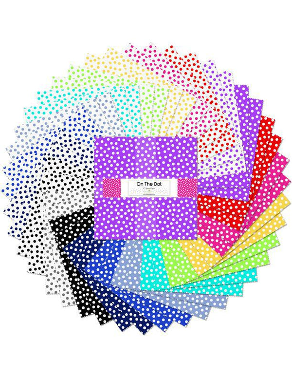 Wilmington Fabrics On the Dot 10 Karat Gems 42 10 x 10" Squares - 512-96-512 - Sewjersey.com