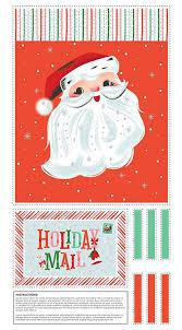 Riley Blake Twas Metallic Holiday Mail Bag Panel