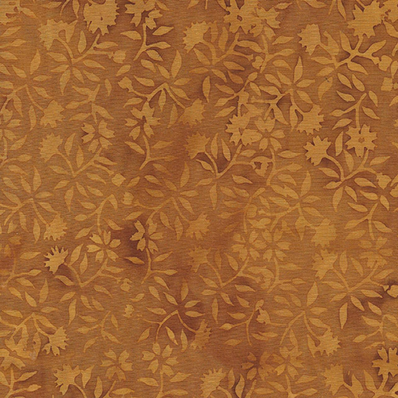 Island Batik Dutch Floral Gold Ochre