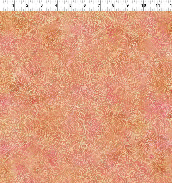 Oriental Gardens - Waves - Peach 10OG 1 - Sewjersey.com