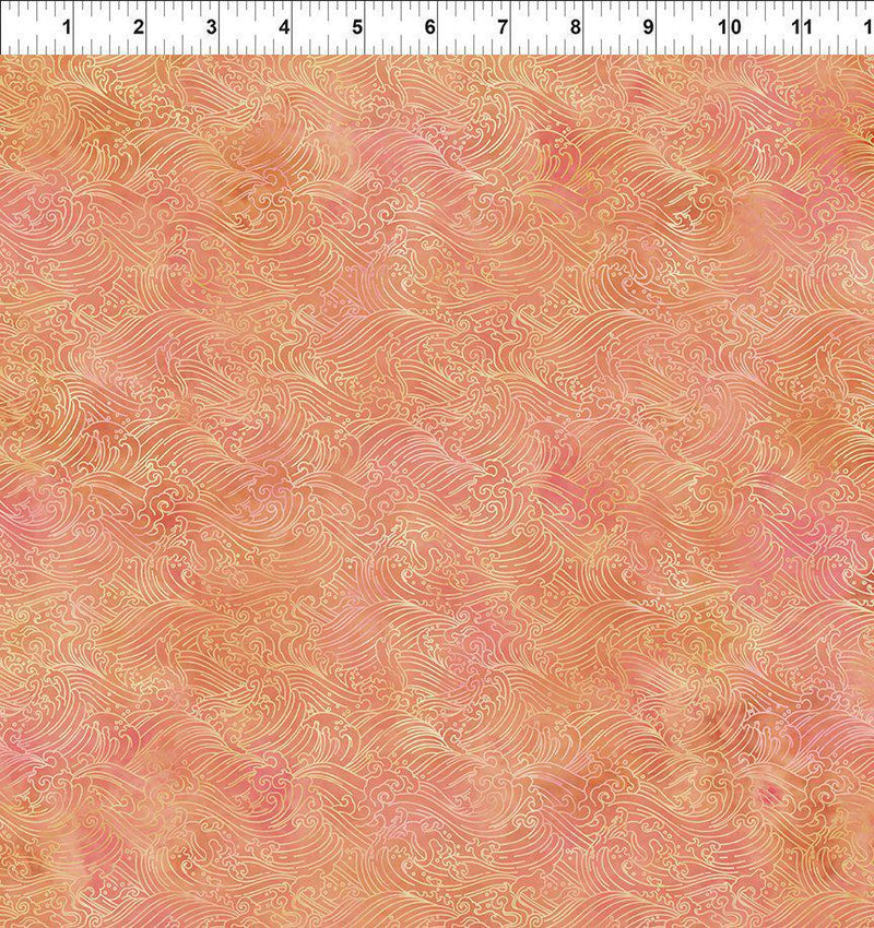Oriental Gardens - Waves - Peach 10OG 1 - Sewjersey.com
