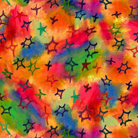 QT Fabrics Delightful Dreams Small Stars Multi 30512-X