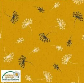 Stof Fabrics for Blank Quilting - Birds on the Move - Dandelion Gold - 4501 417 - Sewjersey.com