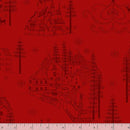Marcus Fabrics Nordic Christmas Village Red R441953D RED