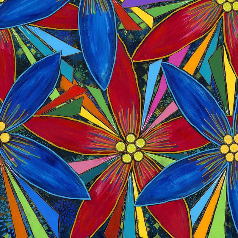 Free Spirit Happy Blooms by Sue Penn - Blooms - Multi PWSP048.MULTI