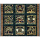 QT Fabrics Cedar & Sage Tree Picture Blocks Panel 31951-W