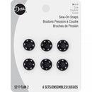 Dritz Sew-On Snaps Black Size 2 6 Pack 80-2-1 - Sewjersey.com