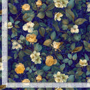 Timeless Treasures Lumiere Medium Floral with Leaves FLEUR-CD4356 MIDNIGHT