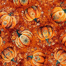 QT Fabrics Cedar & Sage Tossed Pumpkins 31985-O