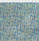 Oriental Gardens - Bamboo - Blue 8OG 2 - Sewjersey.com