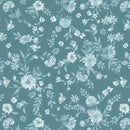 Marcus Fabrics Buttercup & Blues Viney Floral R022036D BLUE