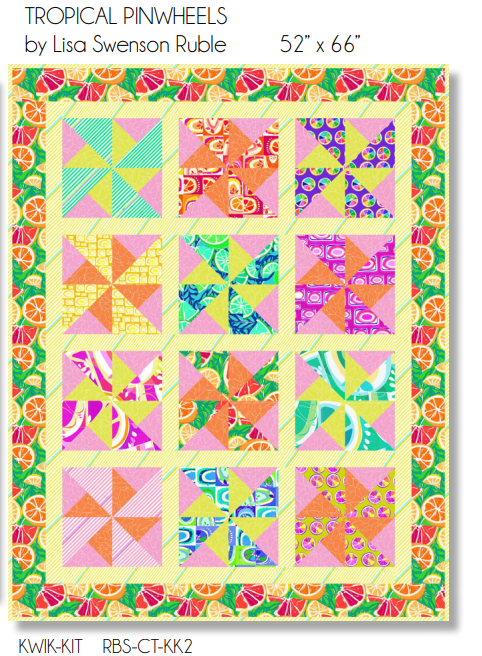RB Studios Tropical Pinwheels Kwik Kit Quilt Kit RBS-CT-KK2