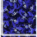 Timeless Treasures Moonlight by Chong-a Hwang Metallic Butterfly Koi Fish LOTUS-CM3992 BLACK 100% Cotton 44/45" wide - Sewjersey.com
