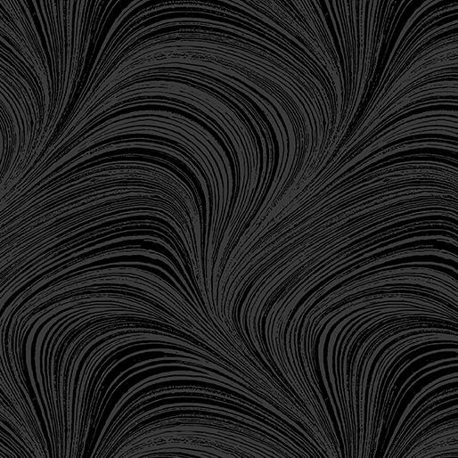 Wide Wave Texture Black - Sewjersey.com