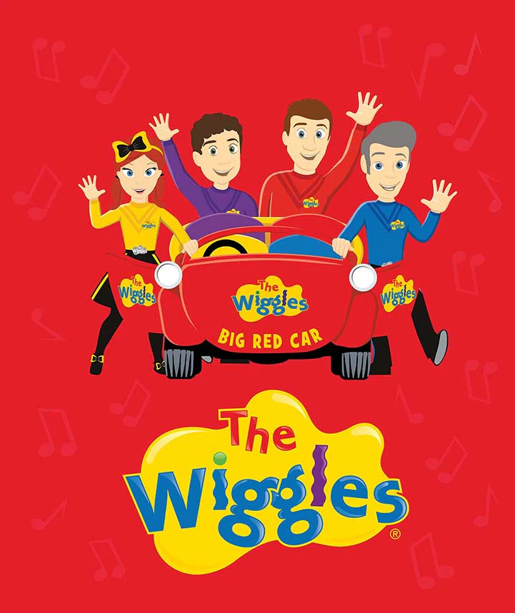 Riley Blake Designs Ready, Set Wiggle! -  Wiggles Big Car Panel P8548 RED
