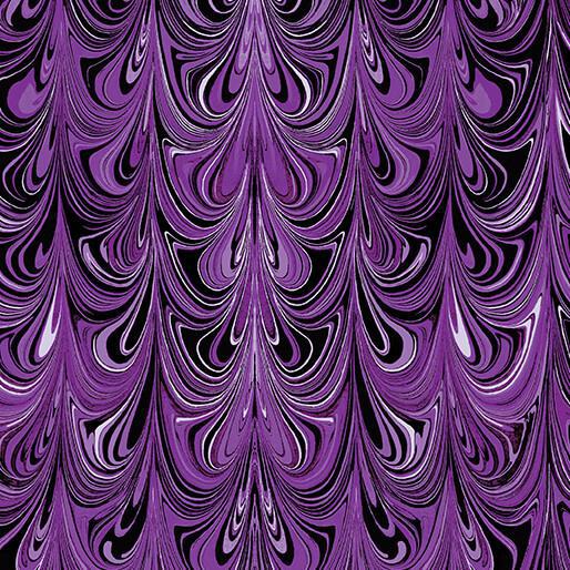 Benartex Needle Stars by Paula Nadelstern - Chandelier Purple - 13473 63
