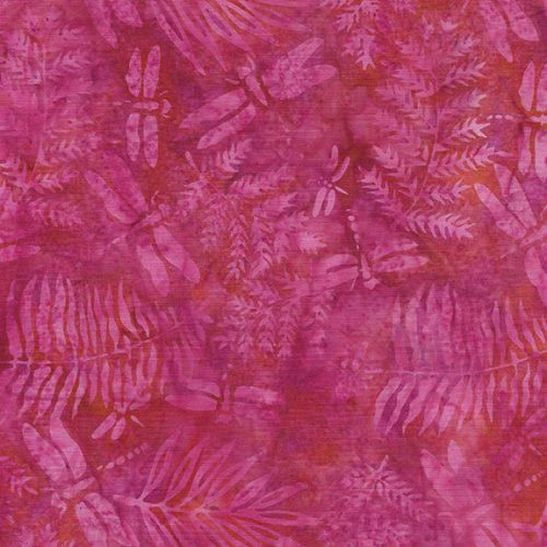Island Batiks Dragonfly Ferns Pink Geranium 122202150